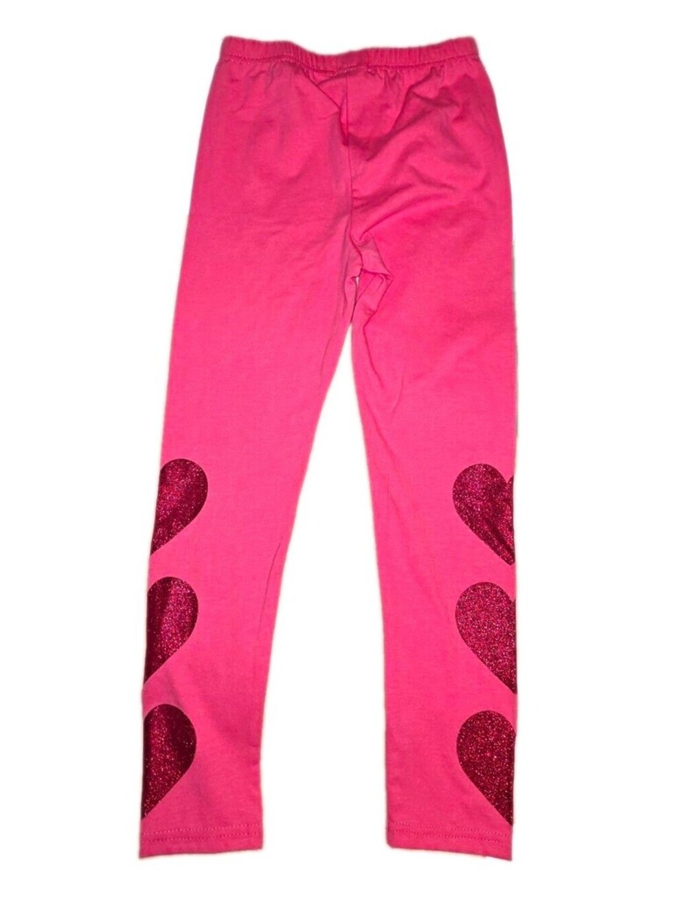 Freestyle Revolution Girls Size 8 Pink Heart Ankle Leggings Cotton Stretch